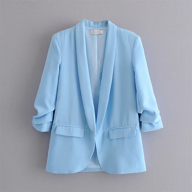 Damen Blazer mit gerüschten Ärmeln