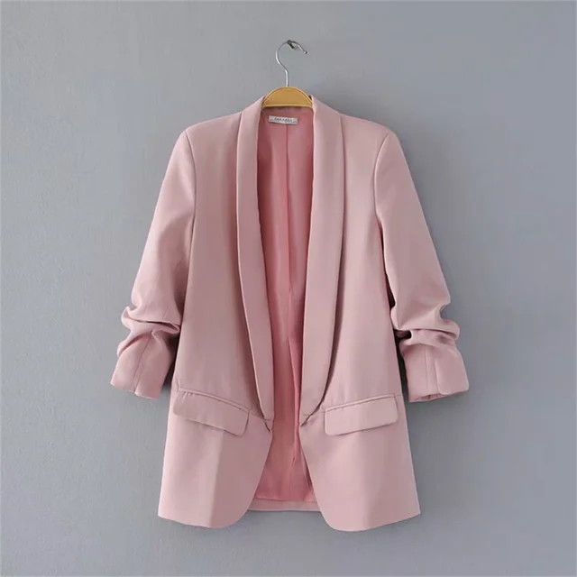 Damen Blazer mit gerüschten Ärmeln