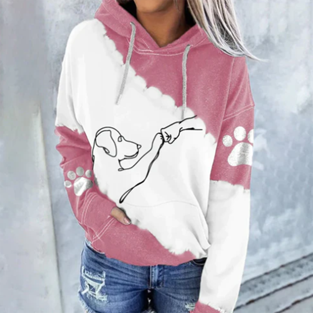 Chic: Lässiger Hoodie mit Hundeprint