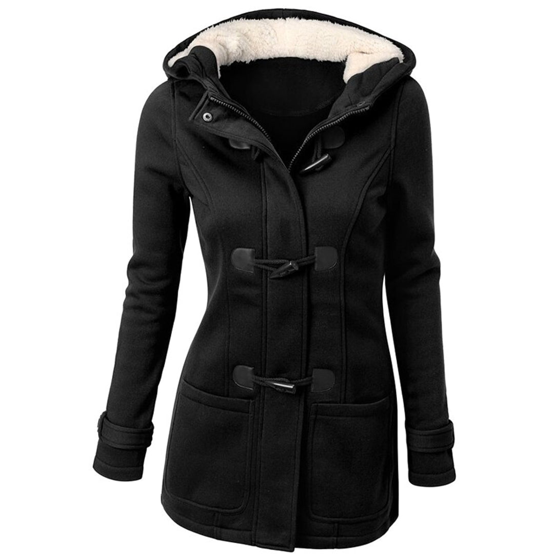 Warme Winterjacke mit Kapuze