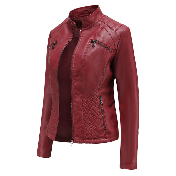 Frühling Leder Biker Jacke