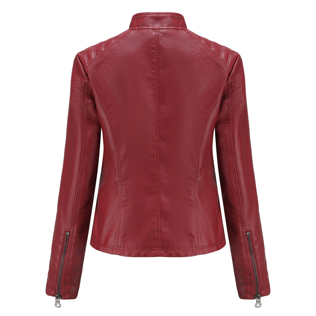 Frühling Leder Biker Jacke