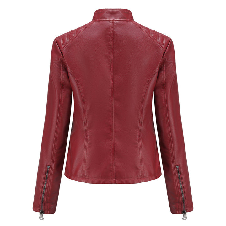 Frühling Leder Biker Jacke