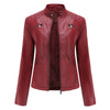 Frühling Leder Biker Jacke