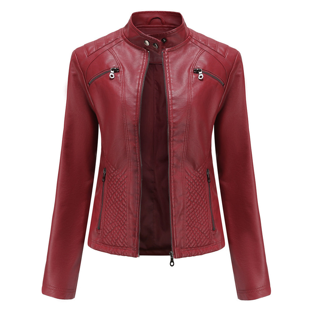 Frühling Leder Biker Jacke