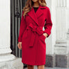 Langer Trenchcoat Wintermantel mit Knopfleiste in bunten Farben