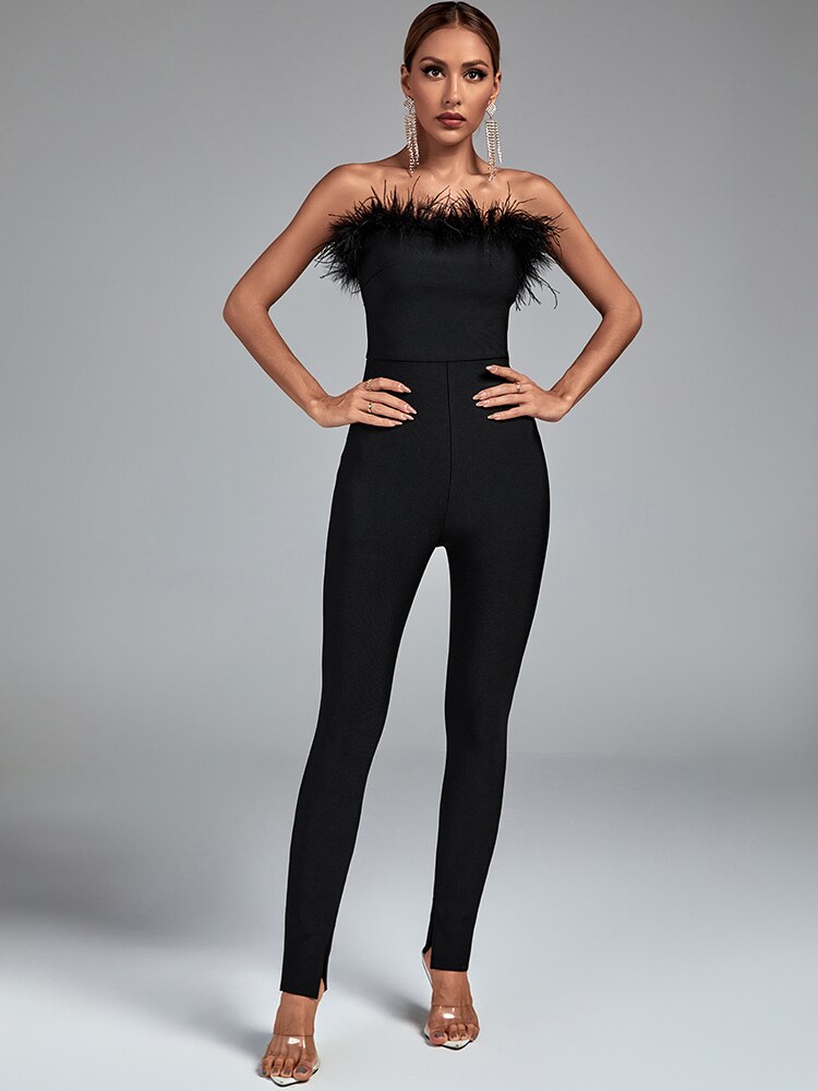 Feder Jumpsuit - Feder, Bandage, bodycon