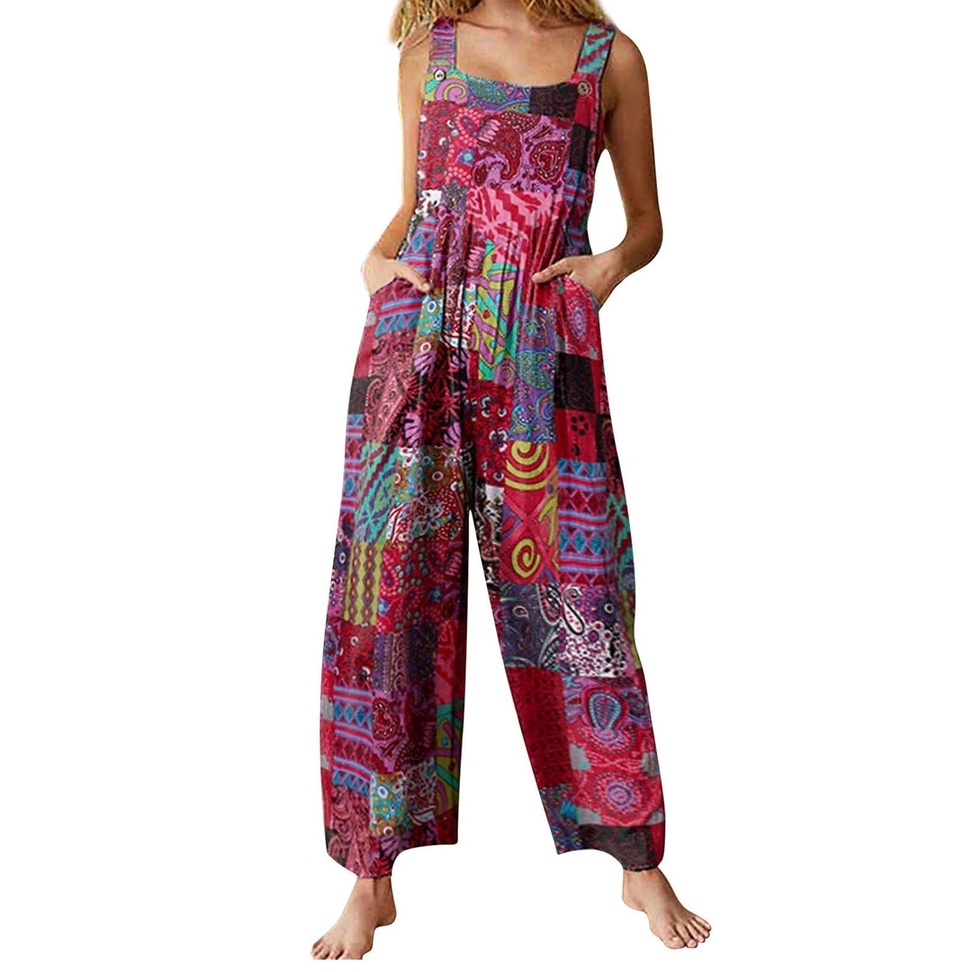 Stil Damen Jumpsuits - Sommerliche Overalls mit Multicolor-Muster