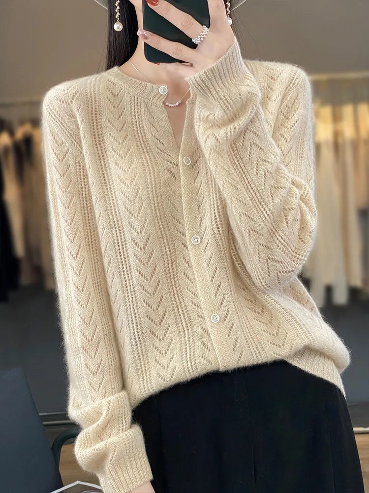 Weicher Strickcardigan mit Zopfmuster