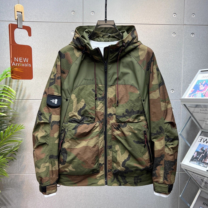 Herren - Camouflage-Muster Jacke - Leicht und Atmungsaktiv - Outdoor Style