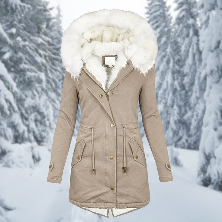 Warme Winterjacke für Damen, halblang