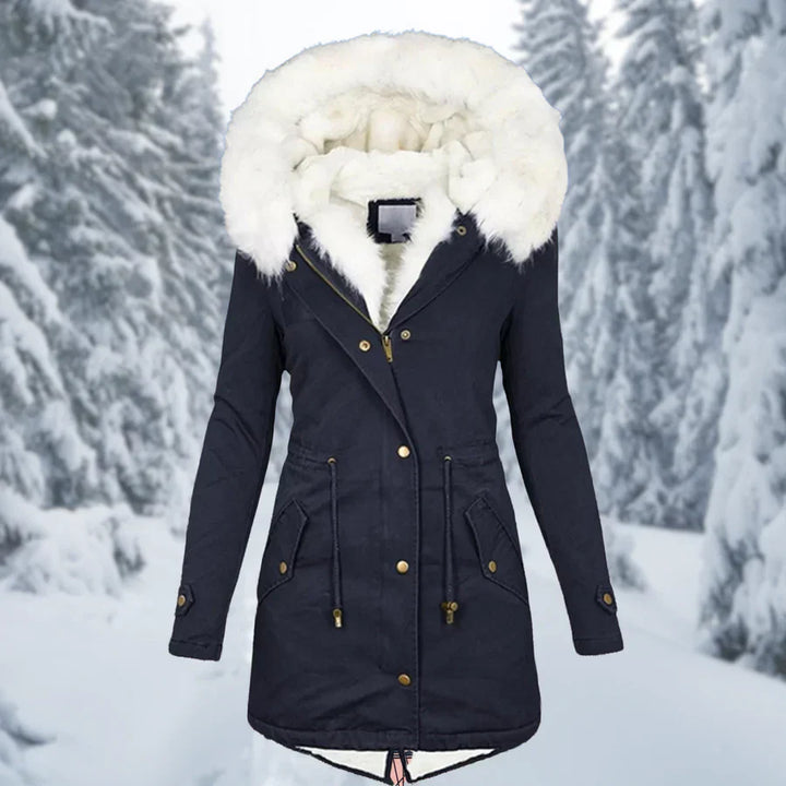 Warme Winterjacke für Damen, halblang