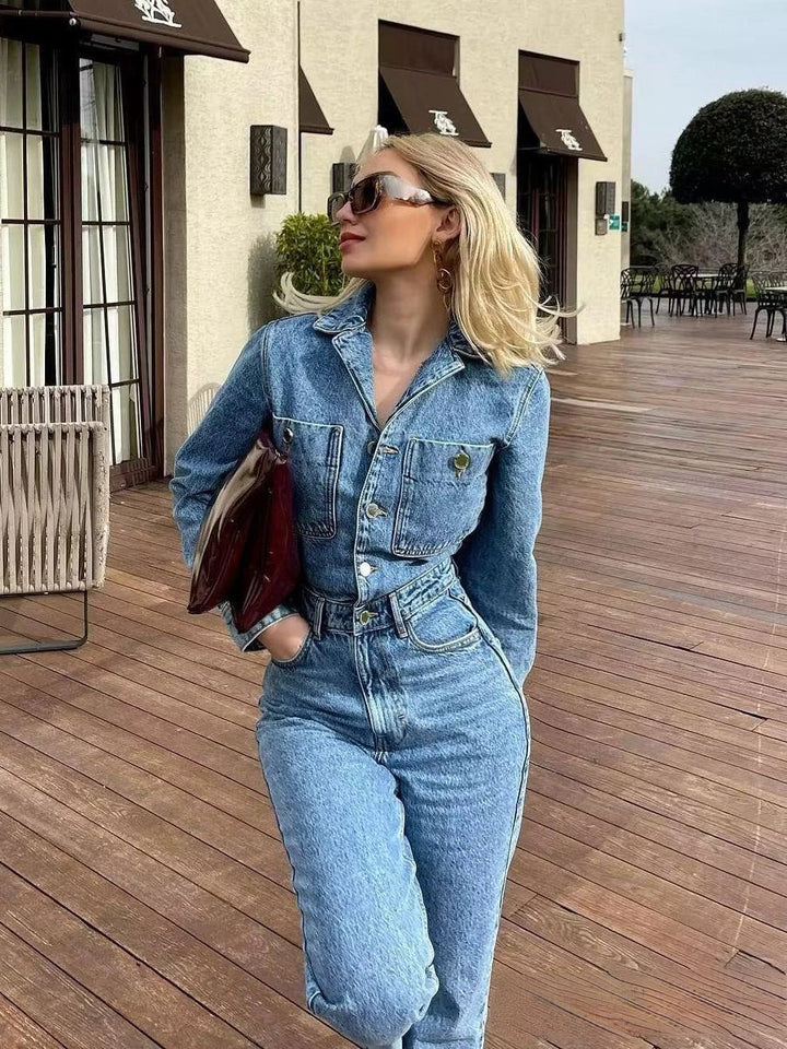 Mode Denim Jumpsuit