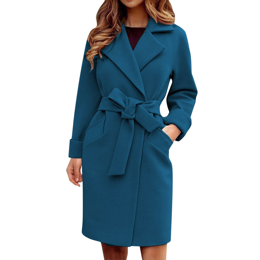 Langer Trenchcoat Wintermantel mit Knopfleiste in bunten Farben