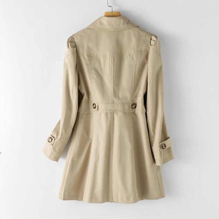 Damen Trenchcoat - Herbst 2023 Trend: Einreihiger Mittellanger Trenchcoat für Frauen