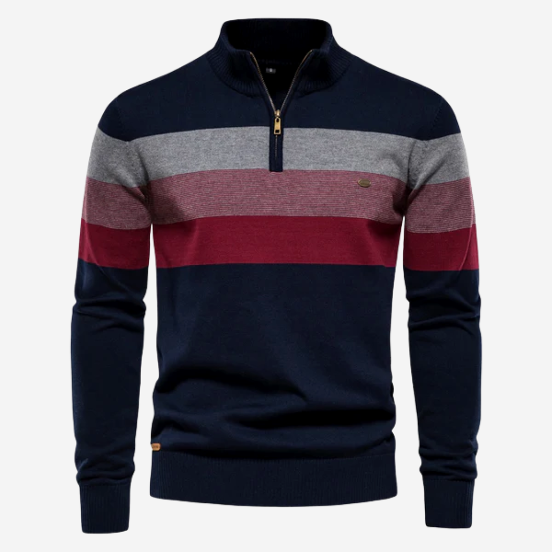 Gestreifter Retro-Pullover