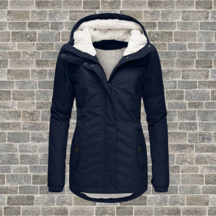 Damen - Fleece-Winterjacke - Vintage-Stil, Warm und Bequem - Perfekt für kalte Tage