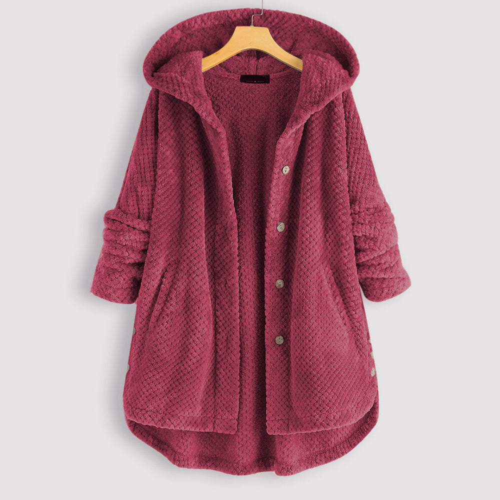 Winter Reversible Fleece-Kapuzenjacke