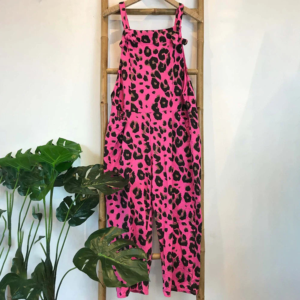 Bedruckte Leoparden-Jumpsuits