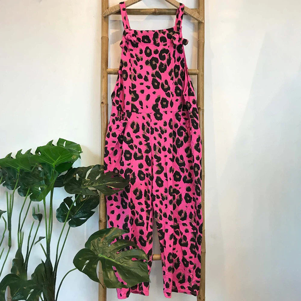 Jumpsuits mit Leopardenmuster