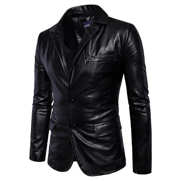 Slim Fit Lederjacke für Herren