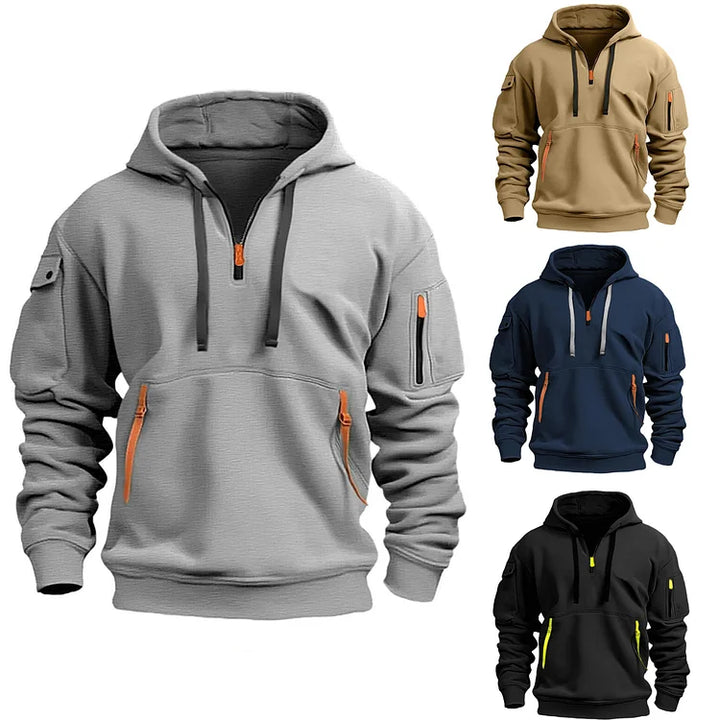 Halber Reißverschluss Hoodie