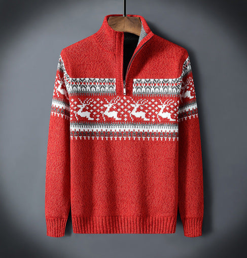 Herren - Winter Pullover - Cozy Knit - Frosty Charm Design for Ultimate Warmth