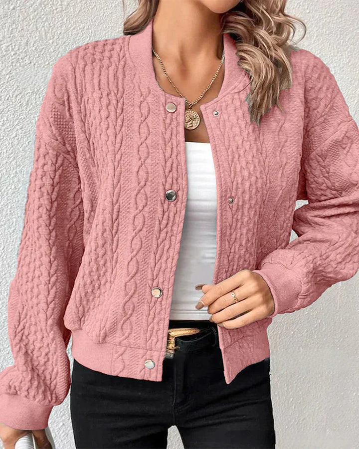 Damen - Strickjacke - Bequeme Übergangsjacke mit Knopfleiste - Stilvoll und vielseitig für jeden Anlass