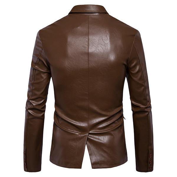 Slim Fit Lederjacke für Herren