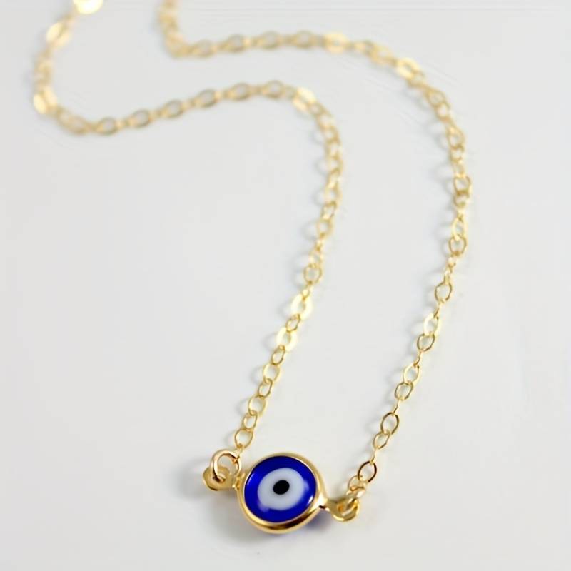 Blaue Evil Eye Vintage Halskette