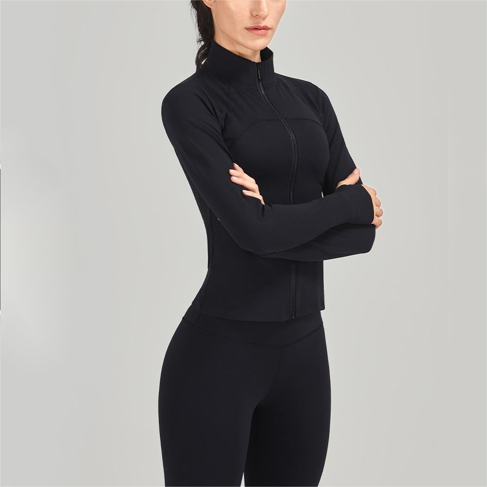 Sportliche Yoga-Jacke mit Reißverschluss