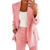 Damen-Anzug-Set mit Blazer und Hose in Uni-Farbe