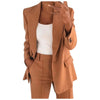 Damen-Anzug-Set mit Blazer und Hose in Uni-Farbe