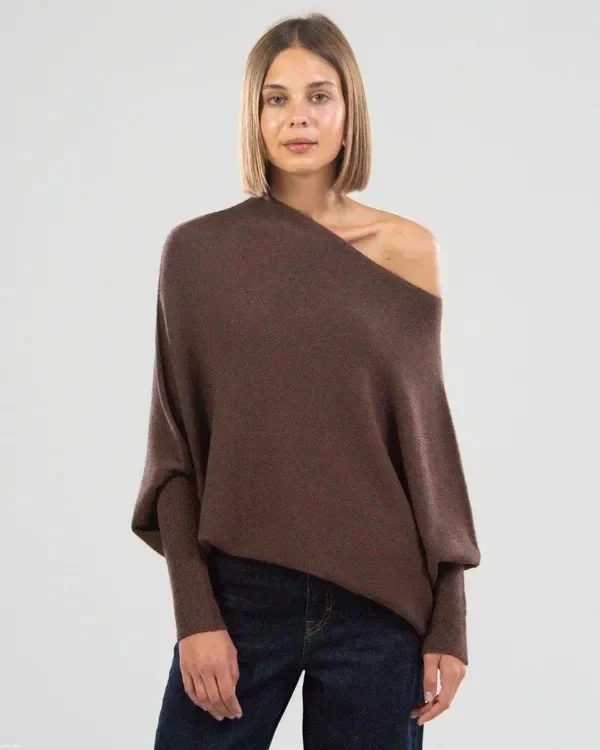 Elegant Asymmetrischer Pullover