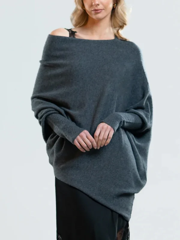 Elegant Asymmetrischer Pullover