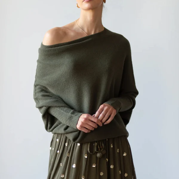 Elegant Asymmetrischer Pullover