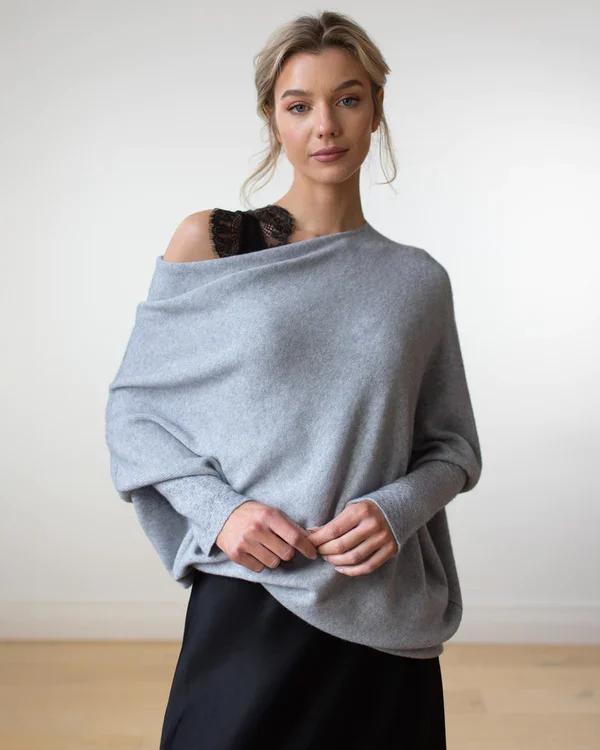 Elegant Asymmetrischer Pullover