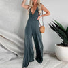 Verona - Damen Jumpsuit mit tiefem V-Ausschnitt und breiter Schulterpartie