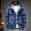 Denim-Jacke mit Kapuze