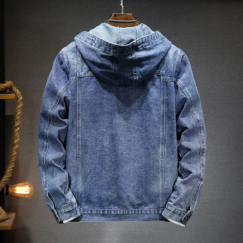 Denim-Jacke mit Kapuze