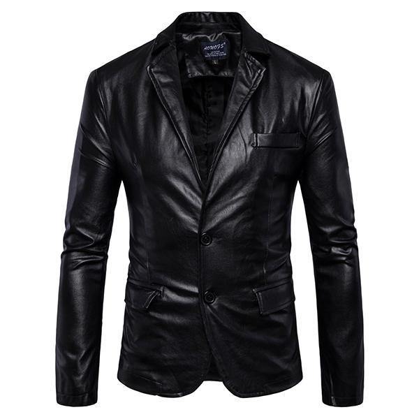 Slim Fit Lederjacke für Herren