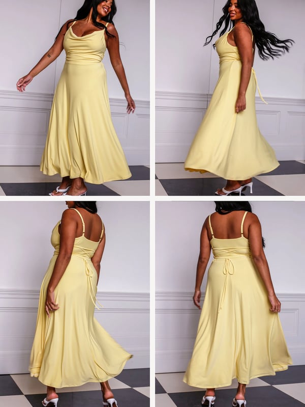 Elegantes Maxikleid mit Drapierung