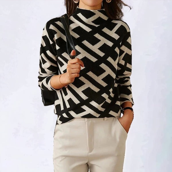 Wunderschöner Geometrischer Pullover