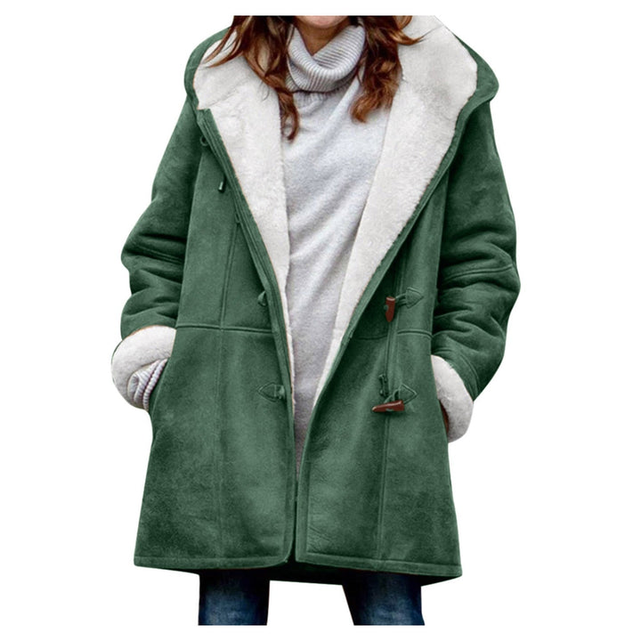 Warme Fleecejacke mit Kapuze für Damen