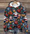 Vintage Santa Hoodie mit Druck