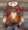 Vintage Santa Hoodie mit Druck