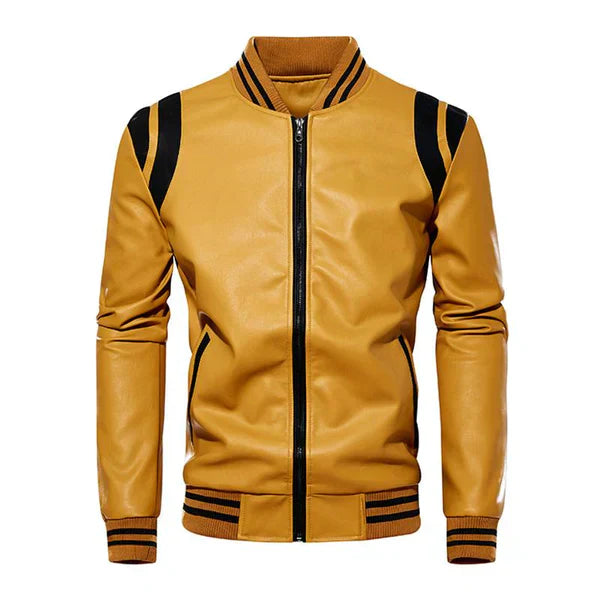 Herren-Baseballjacke aus Leder