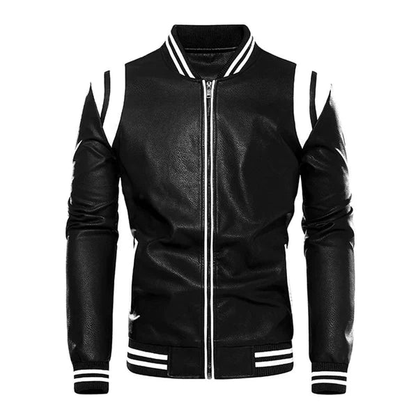 Herren-Baseballjacke aus Leder