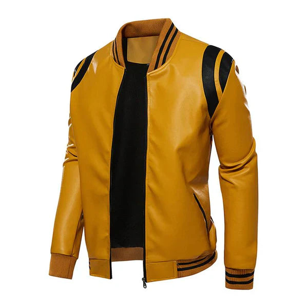 Herren-Baseballjacke aus Leder