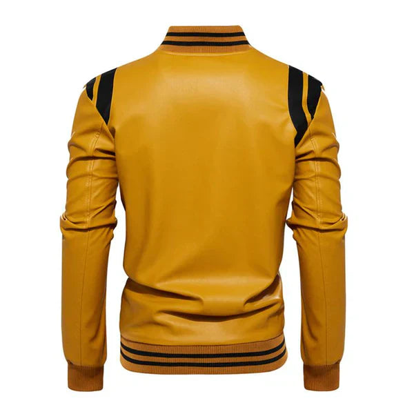 Herren-Baseballjacke aus Leder